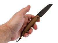 Складной нож Petrified Fish Patte, сталь 12C27, рукоять G10, tan