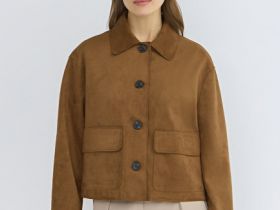 Куртка из искусственной замши, Желтый