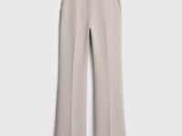 Расклёшенные брюки с ремнём, Бежевый