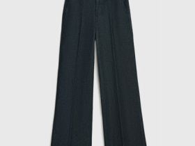 Широкие джинсы Wide leg с высокой посадкой, Черный