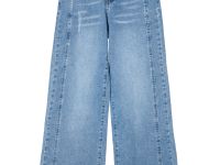 Брюки текстильные джинсовые для девочек