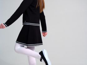 Комплект трикотажный для девочек: кардиган, юбка