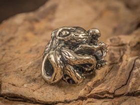 Бусина для темляка Осьминог, мельхиор