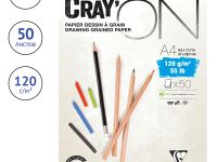 Блокнот-склейка Clairefontaine "Cray'ON" А4 50 л 120 г, мелкозернистый