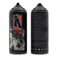 Краска для граффити Arton 400 мл в аэрозоли, Black Gloss