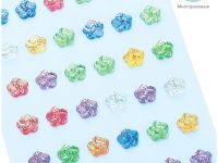 Наклейки акриловые MESHU "Bright crystal", 25*10см, стразы, 66 наклеек