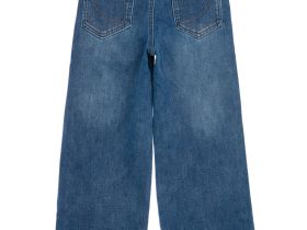 Брюки текстильные джинсовые утепленные для девочек