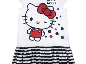 Платье трикотажное для девочки c принтом Hello Kitty