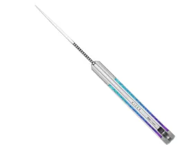 Складной нож Kizer Trestle, сталь радужный дамаск, рукоять титан/кристаллический титан