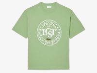 Мужская Футболка Lacoste из плотного хлопка с принтом