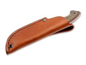 Туристический нож с фиксированным клинком Boker Nessmi Pro, сталь D2, рукоять микарта, коричневый
