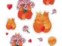 Набор стикеров "Кот Панпан"