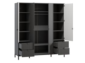 Распашной шкаф Трейвис 4-181x205 Графитовый