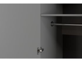 Распашной шкаф Изи 3-130x220 Графитовый/оранжевый