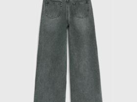 Широкие джинсы Wide Leg для девочек, Серый