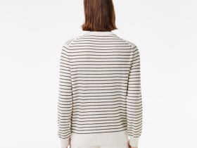 Хлопковый свитер Lacoste с круглым вырезом