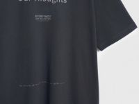 Футболка с текстовым принтом, Серый