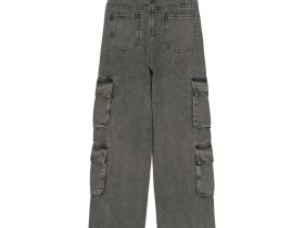 Брюки текстильные джинсовые для девочек