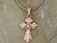 Подвеска из красного золота с бриллиантом э0201пд12092800