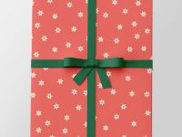 Упаковочная бумага "Звёздочки на красном" 70х100 см