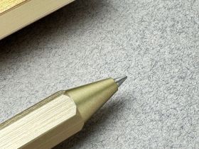 Ручка мультисистемная Rhodia, 3в1 (черн+красн+кар 0,5), корпус Золото