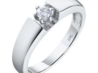 Помолвочное кольцо из белого золота с бриллиантом э4001кц08186200