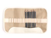 Набор чернографитных карандашей Малевичъ "Graf'Art" 8 шт в пенале-скрутке, бежевый