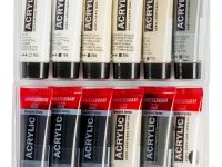 Набор акрила Talens "Amsterdam" 12 цв*20 мл, серые оттенки