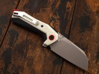 Складной нож CJRB Tigris, сталь AR-RPM9, White G10