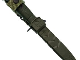 Тактический нож Kizlyar Supreme Combat SW, сталь AUS-8, рукоять кратон, оливковый