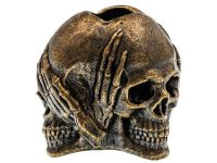 Бусина для темляка "Три черепа", латунь