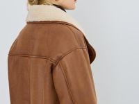 Дублёнка с искусственным мехом, Бежевый