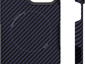 Клип-кейс VLP Kevlar Case для Apple iPhone 16 Pro с MagSafe тёмно-синий