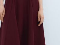 Юбка миди А-силуэта, Фиолетовый