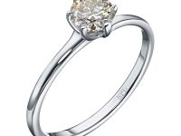Помолвочное кольцо из белого золота с бриллиантом э4001кц07200219