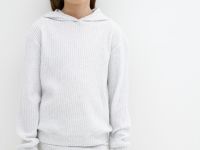 Худи с вышивкой для девочек, Серый