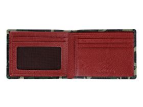 Портмоне ZIPPO, зелёно-чёрный камуфляж, натуральная кожа, 11,228,2 см