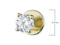 Пусеты из желтого золота с бриллиантами э0301пс11102200