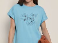 Футболка свободного силуэта с принтом