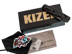 Складной нож Kizer Original 2 Tanto, сталь S45VN, рукоять титан, черный