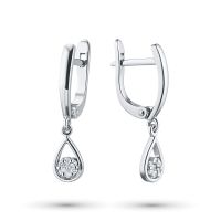Серьги из белого золота с бриллиантами э0901сг08170100