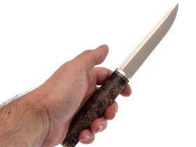 Нож Финка Том, сталь Elmax, рукоять карельская береза