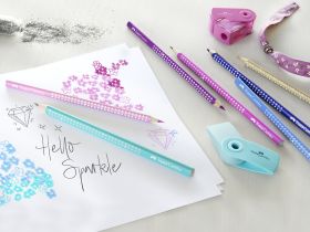 Набор карандашей цветных Faber-castell "Sparkle" 20 шт + точилка, в металлической коробке
