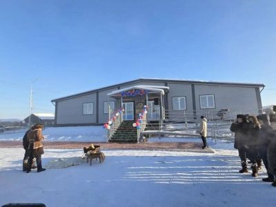 В селе Черкех Таттинского улуса открыли модульный спортзал