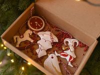 Ёлочная игрушка LUKNO "Петрушка", красный