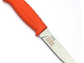 Туристический нож Кизляр ПП Финский, сталь AUS-8, рукоять оранжевый эластрон