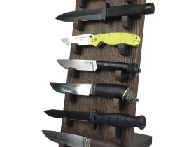 Подставка для коллекции из 7-ми ножей Woodinhome HKS0207OB, дуб, коричневый