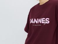 Футболка оверсайз с принтом, Фиолетовый