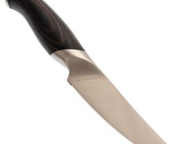 Нож кухонный для стейка Okroshka Truffle 11.6 см, сталь 9cr18mov, рукоять Pakka Wood