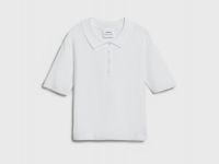 Вязаный джемпер с коротким рукавом для девочек, Белый